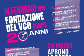 Sabato 14 Febbraio 24 musei del Verbano Cusio Ossola apriranno gratuitamente le proprie porte a tutta la cittadinanza.